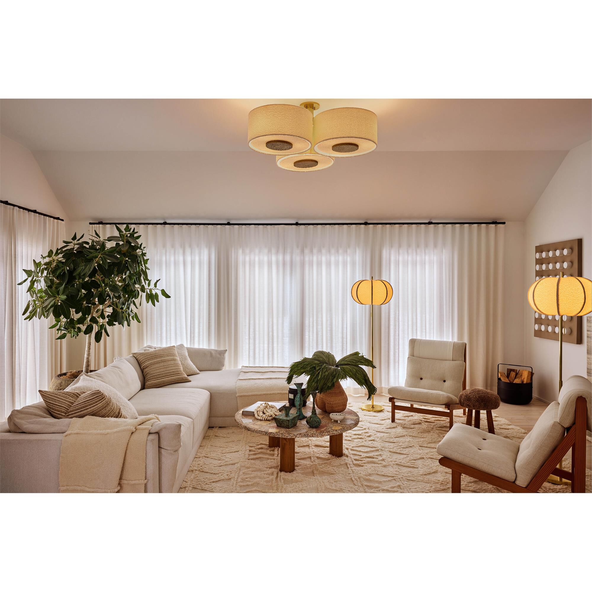 Hilary Matt Miller 40 Inch 9 Light Flush Mount,